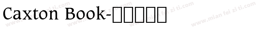 Caxton Book字体转换